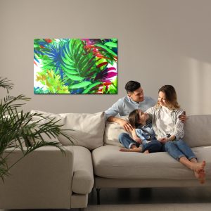 Peinture sur toile Feuilles Tropicales Colorées Comme Peintes – Image 7