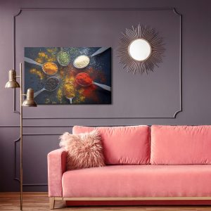 Peinture sur toile Épices Colorées Sur Des Cuillères – Image 4