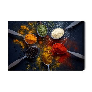 Peinture sur toile Épices Colorées Sur Des Cuillères – Image 2