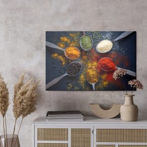 Peinture sur toile Épices Colorées Sur Des Cuillères – Image 3