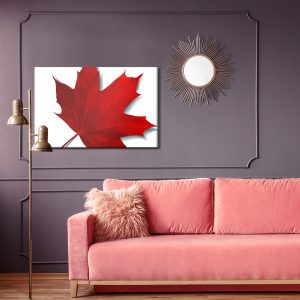 Peinture sur toile Feuille D'érable Rouge – Image 4