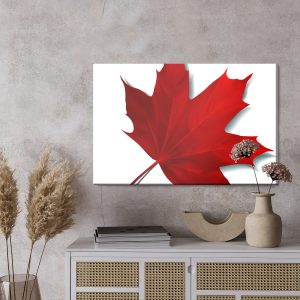 Peinture sur toile Feuille D'érable Rouge – Image 3