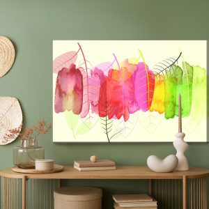 Peinture sur toile Feuilles D'aquarelle Aux Couleurs De L'automne – Image 5