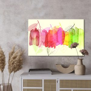 Peinture sur toile Feuilles D'aquarelle Aux Couleurs De L'automne – Image 3