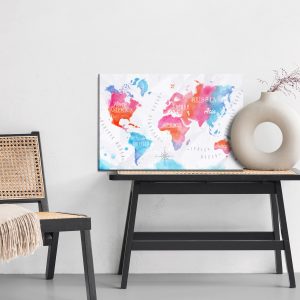 Peinture sur toile Carte Du Monde – Image 6