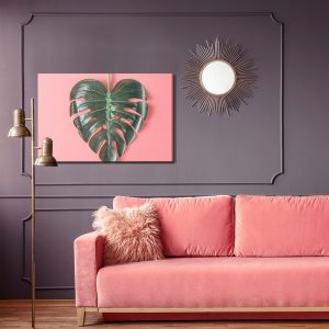 Peinture sur toile Feuille De Monstera En Forme De Coeur – Image 4