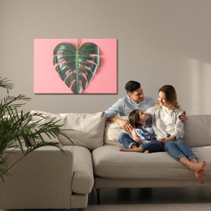 Peinture sur toile Feuille De Monstera En Forme De Coeur – Image 7