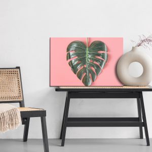 Peinture sur toile Feuille De Monstera En Forme De Coeur – Image 6