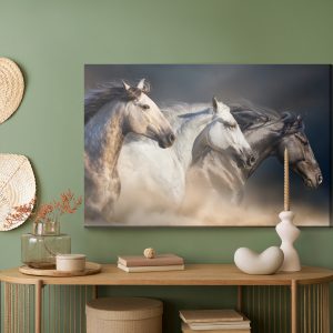 Peinture sur toile Trois Chevaux Au Galop – Image 5