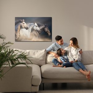 Peinture sur toile Trois Chevaux Au Galop – Image 7