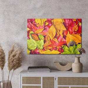Peinture sur toile Feuilles Aux Couleurs D'automne – Image 3