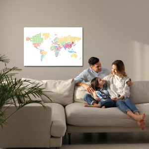 Peinture sur toile Carte Du Monde - Sous-Titres – Image 7