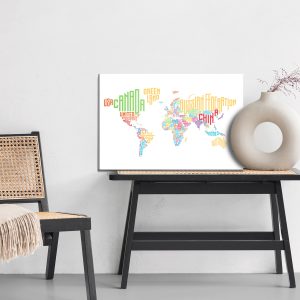 Peinture sur toile Carte Du Monde - Sous-Titres – Image 6