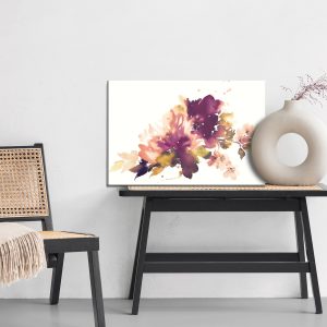 Peinture sur toile Feuilles Et Fleurs Aquarelles – Image 6