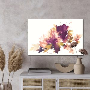 Peinture sur toile Feuilles Et Fleurs Aquarelles – Image 3