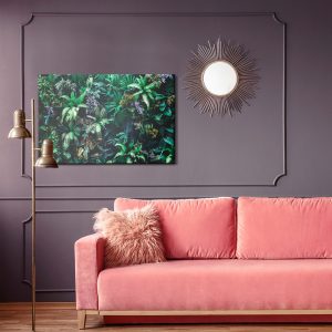 Peinture sur toile Un Jardin Plein De Feuilles Et De Fleurs Tropicales – Image 4