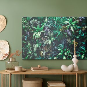 Peinture sur toile Un Jardin Plein De Feuilles Et De Fleurs Tropicales – Image 5