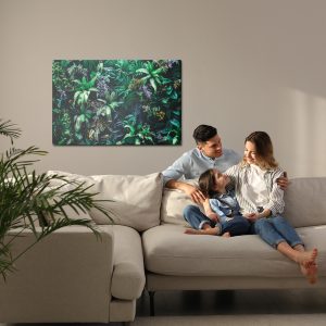 Peinture sur toile Un Jardin Plein De Feuilles Et De Fleurs Tropicales – Image 7