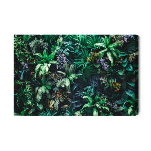 Peinture sur toile Un Jardin Plein De Feuilles Et De Fleurs Tropicales – Image 2