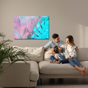 Peinture sur toile Feuilles Tropicales Aux Couleurs Fluo – Image 7