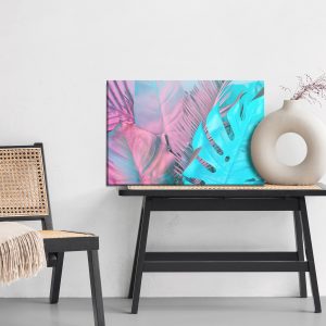 Peinture sur toile Feuilles Tropicales Aux Couleurs Fluo – Image 6