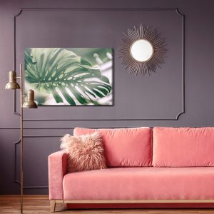 Peinture sur toile Feuille De Monstera Se Bouchent – Image 4