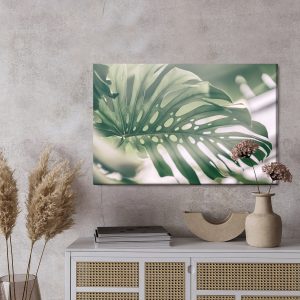 Peinture sur toile Feuille De Monstera Se Bouchent – Image 3