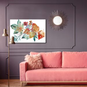 Peinture sur toile Feuilles D'automne Comme Peintes À L'aquarelle – Image 4