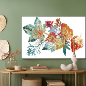 Peinture sur toile Feuilles D'automne Comme Peintes À L'aquarelle – Image 5