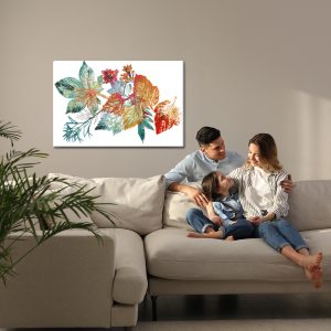 Peinture sur toile Feuilles D'automne Comme Peintes À L'aquarelle – Image 7