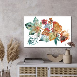 Peinture sur toile Feuilles D'automne Comme Peintes À L'aquarelle – Image 3