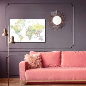 Peinture sur toile Carte Du Monde Politique – Image 4
