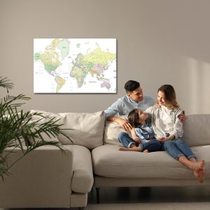 Peinture sur toile Carte Du Monde Politique – Image 7