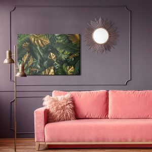 Peinture sur toile Mélange Coloré De Feuilles – Image 4