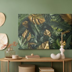 Peinture sur toile Mélange Coloré De Feuilles – Image 5