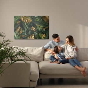 Peinture sur toile Mélange Coloré De Feuilles – Image 7