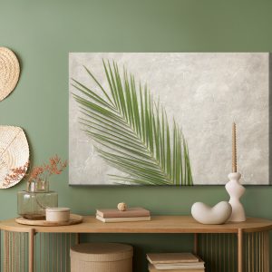 Peinture sur toile Feuille De Palmier Sur Fond De Béton – Image 5