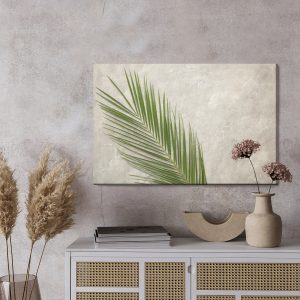 Peinture sur toile Feuille De Palmier Sur Fond De Béton – Image 3