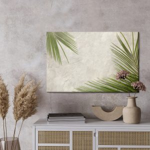 Peinture sur toile Feuilles De Palmier Sur Fond De Béton – Image 3