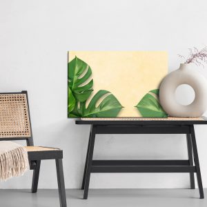 Peinture sur toile Feuilles De Monstera Sur Fond Beige – Image 6