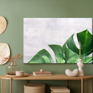 Peinture sur toile Feuilles De Monstera Sur Fond De Béton – Image 5