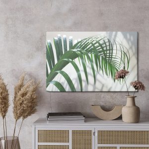Peinture sur toile Feuille De Palmier Verte Avec Effet 3D – Image 3
