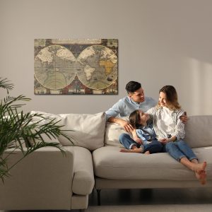 Peinture sur toile Carte Du Monde Antique – Image 7