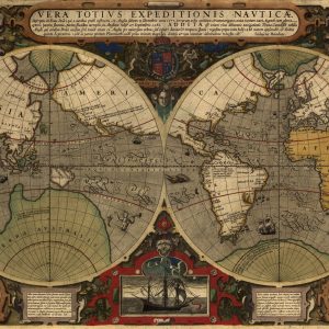 Peinture sur toile Carte Du Monde Antique – Image 1
