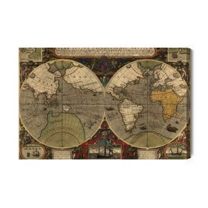 Peinture sur toile Carte Du Monde Antique – Image 2