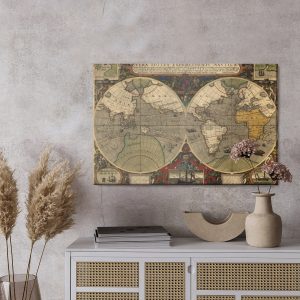 Peinture sur toile Carte Du Monde Antique – Image 3