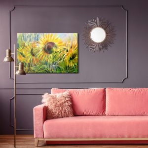 Peinture sur toile Tournesols Dessinés – Image 4