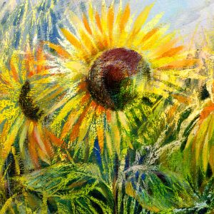 Peinture sur toile Tournesols Dessinés – Image 1