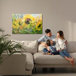 Peinture sur toile Tournesols Dessinés – Image 7