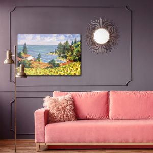 Peinture sur toile Paysage Aux Tournesols Comme Peint – Image 4